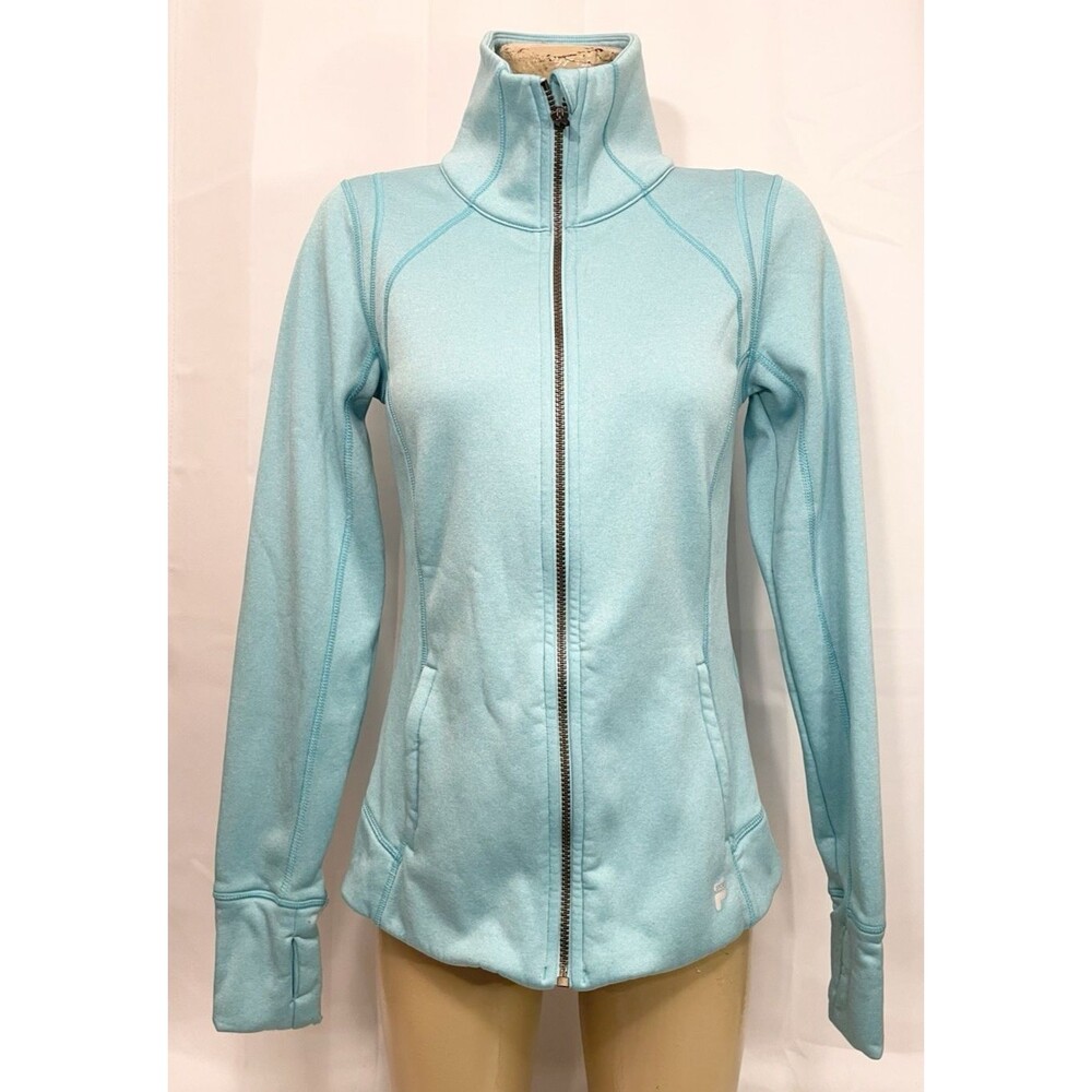 Fila Aqua Jacket M Medium 35” Zipper Long Sleeve Athletic Top Fleece Lined
